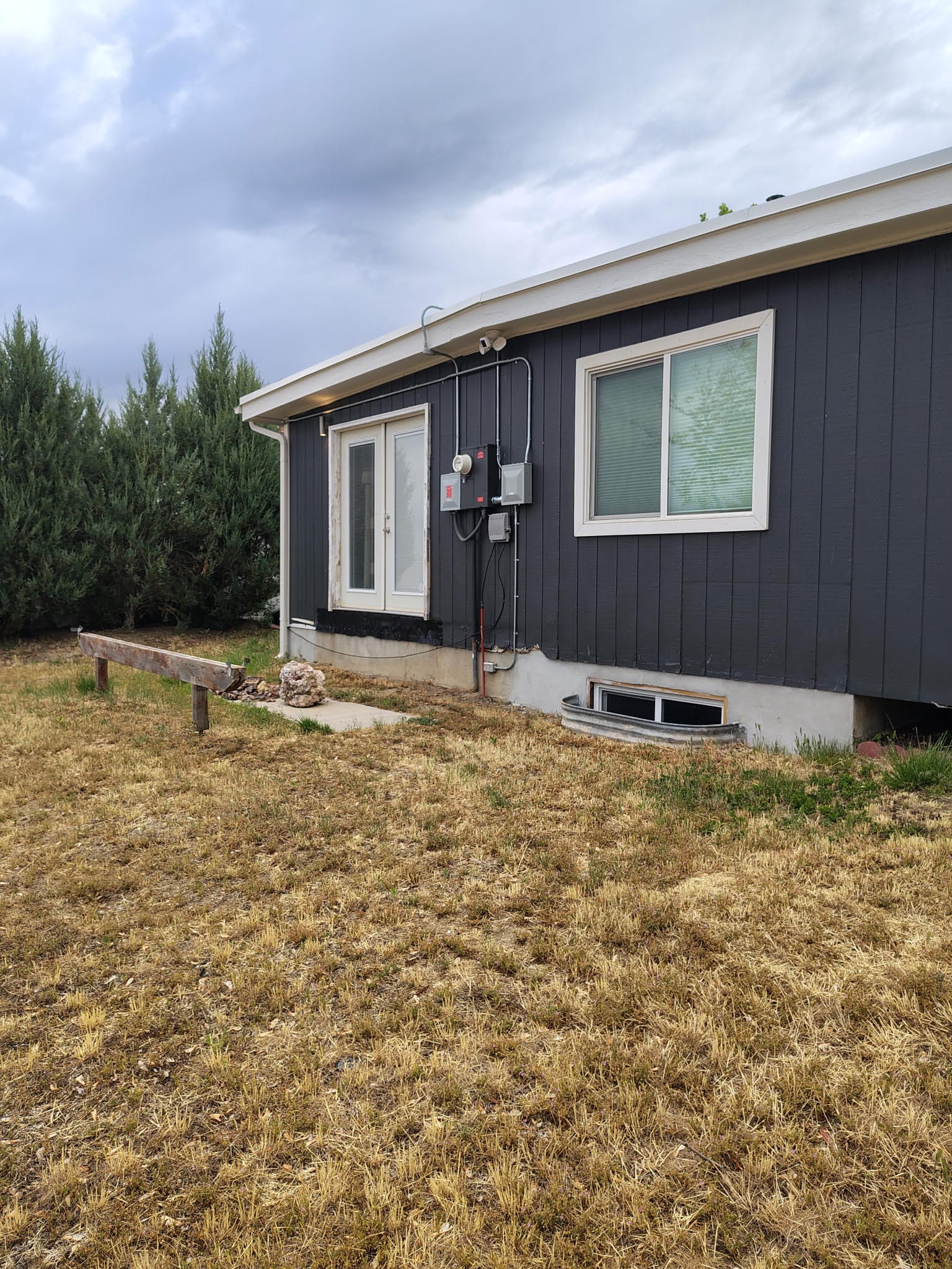 Back Door Deck Addition with Stairs before
