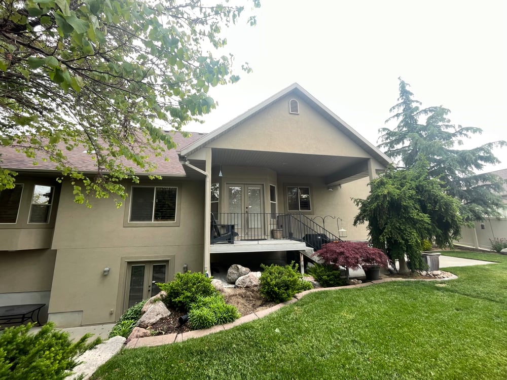 Covered Porch Deck & Railing Upgrade before