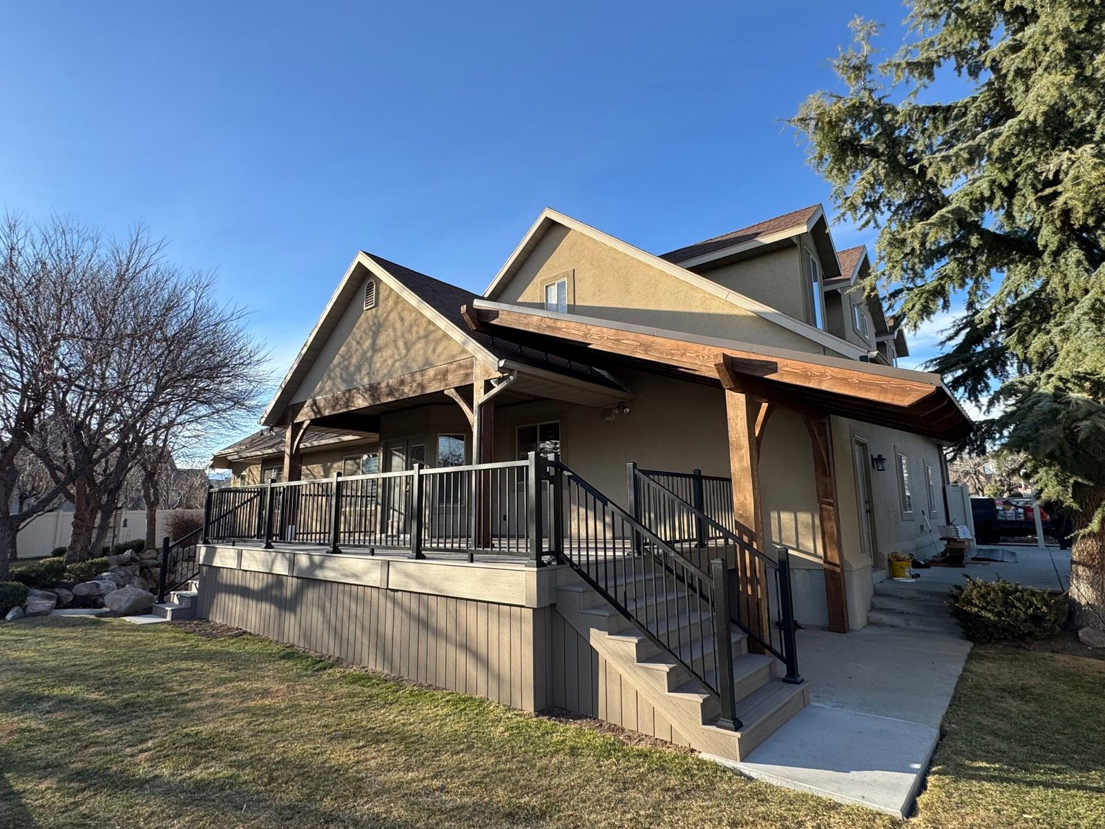 Custom deck project near Cedar Fort Utah